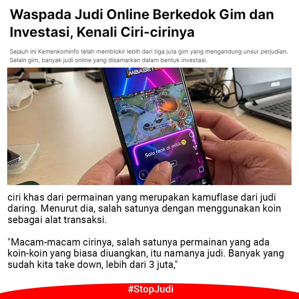 Waspada dan Kenali ciri2 dari judi online yang berkedok gim dan investasi, jangan sampai kita terjebak!

#BisaDipegang
#JudolBahaya Abidzar Liam Payne erina China Liam Meninggal