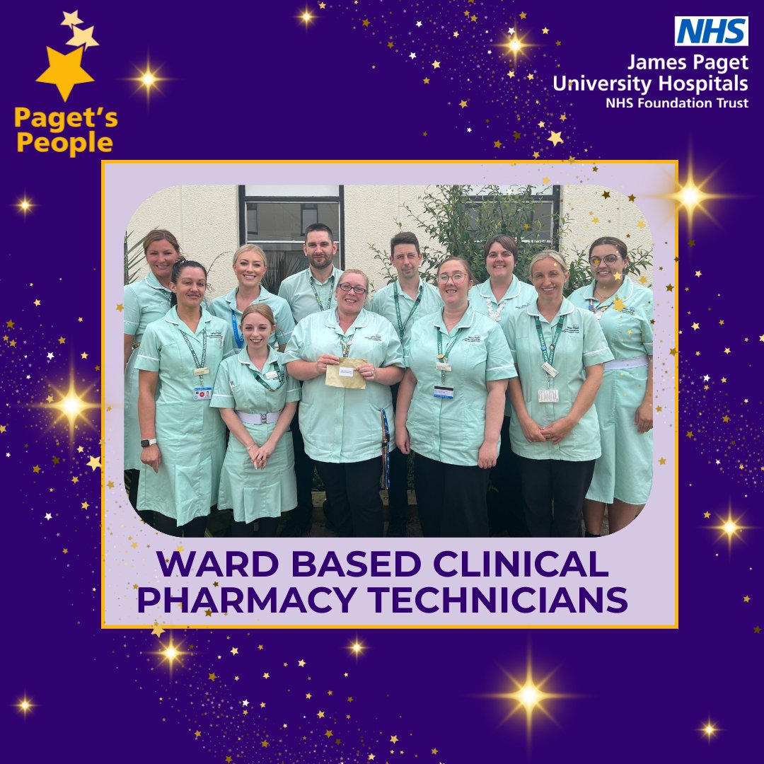INTRODUCING OUR PAGET’S PEOPLE 2024 FINALISTS

WARD 7
WARD 17
WARD 21
WARD BASED CLINICAL PHARMACY TECHNICIANS

1 DAY TO GO!