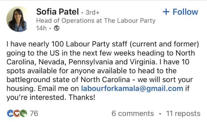 Spirited1 (@helen_spirit1) on Twitter photo Good morning <a href="/Keir_Starmer/">Keir Starmer</a>
Could you please confirm whether any UK taxpayers money is being spent on this?
Could you also confirm why you seem to be allowing Labour staff to interfere in a foreign Election?
Aren’t they supposed to be busy working on behalf of the UK? Good morning <a href="/Keir_Starmer/">Keir Starmer</a>
Could you please confirm whether any UK taxpayers money is being spent on this?
Could you also confirm why you seem to be allowing Labour staff to interfere in a foreign Election?
Aren’t they supposed to be busy working on behalf of the UK?