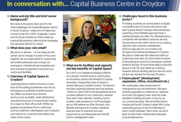 Check out the October issue of The
MASTHEAD by <a href="/SELondonChamber/">SE London Chamber of Commerce</a>  (selondonchamber.org) - I talk a little bit about myself and our #Croydon #BusinessCentre on p40! It's exciting to see our centre in print but if you want to view our #workspace in 3D, please get in touch!