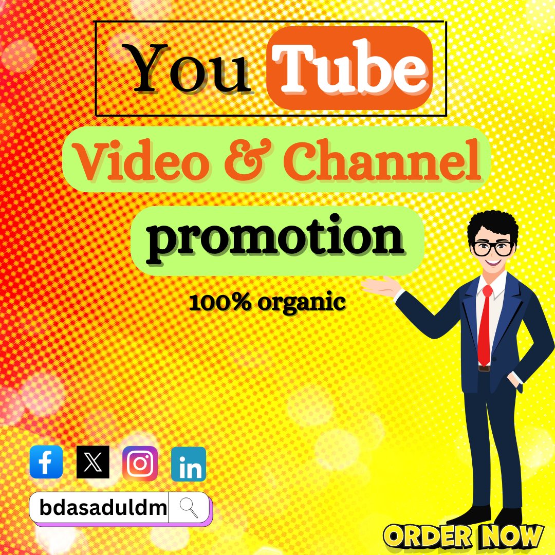 bdasaduldm's tweet photo. Promote Your YouTube Videos and Channel! 🚀🎥

Want to boost views and subscribers on your videos? I’m here to help! 😊👇

Get fast results – contact me today! 📈🔥

---

#bdasaduldm #digitalgrowthzone
#youtubepromotion #youtubeSEO #growonyoutube #youtubeviews https://t.co/brKiC9HTEz
