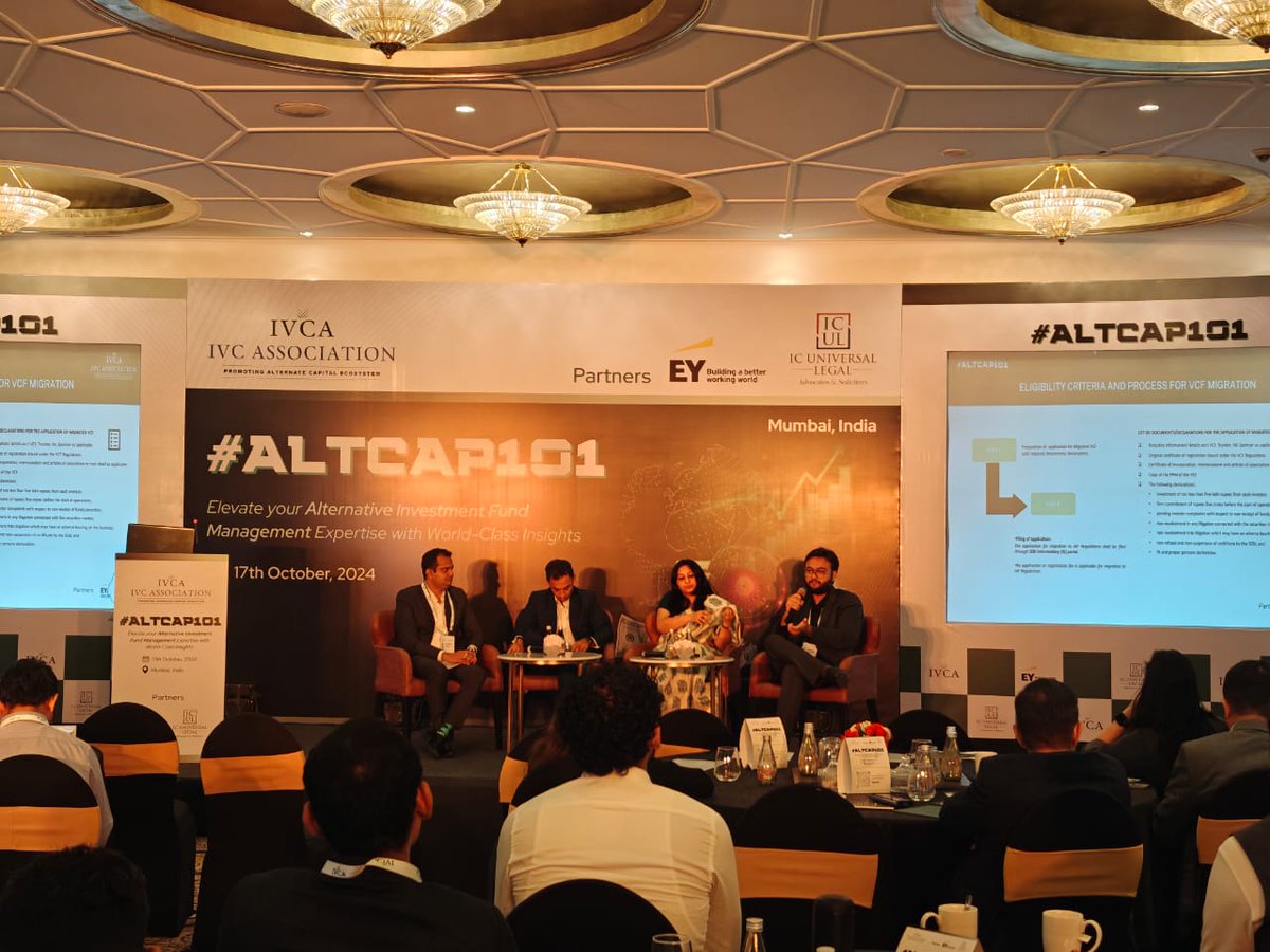 IndianVCA's tweet photo. Live now! #AltCap101

A thought-provoking session takes place on “Decoding Exit Strategies, AIF Liquidation, and VC Migration: Legal Insights for LPs”. https://t.co/aT6Zo9tsxa