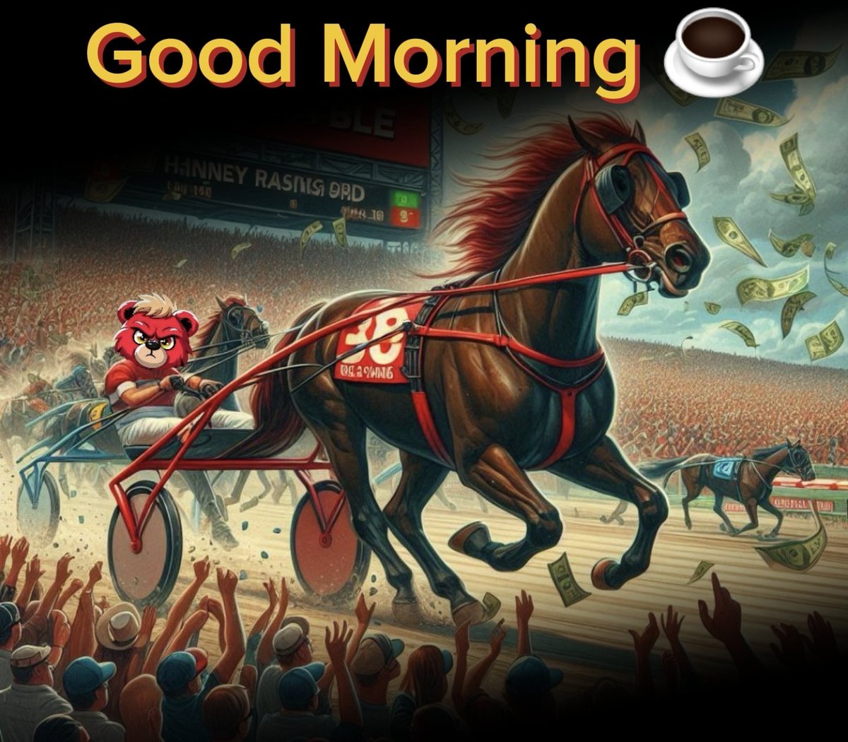 HorseRwa's tweet photo. Good Morning $TD Fam ☕️
👀 Four days away from our second race on Monday night!
🏇💨 🏆
Let’s bring home another win! 🏁
#BigRedRacing #HarnessRacing #RaceDayCountdown https://t.co/YvZkgAnCzy