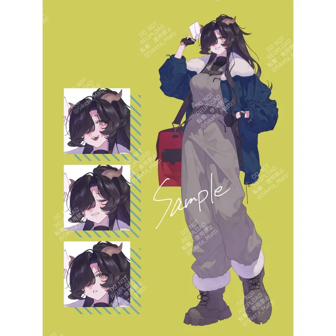 BOOTHにて一点限定で立ち絵販売中です ヤギ角ヤギ耳高身長です #立ち絵素材 #キャラ販売 #BOOTH