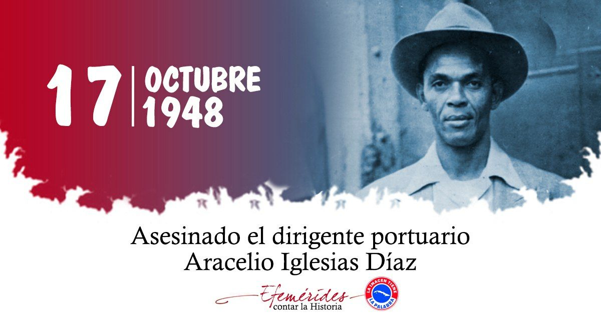 En el aniversario de su asesinato evocamos al líder portuario y comunista Aracelio Iglesias. A esa sociedad de discriminación y crímenes, que algunos quieren idealizar, no volveremos jamás. #TenemosMemoria