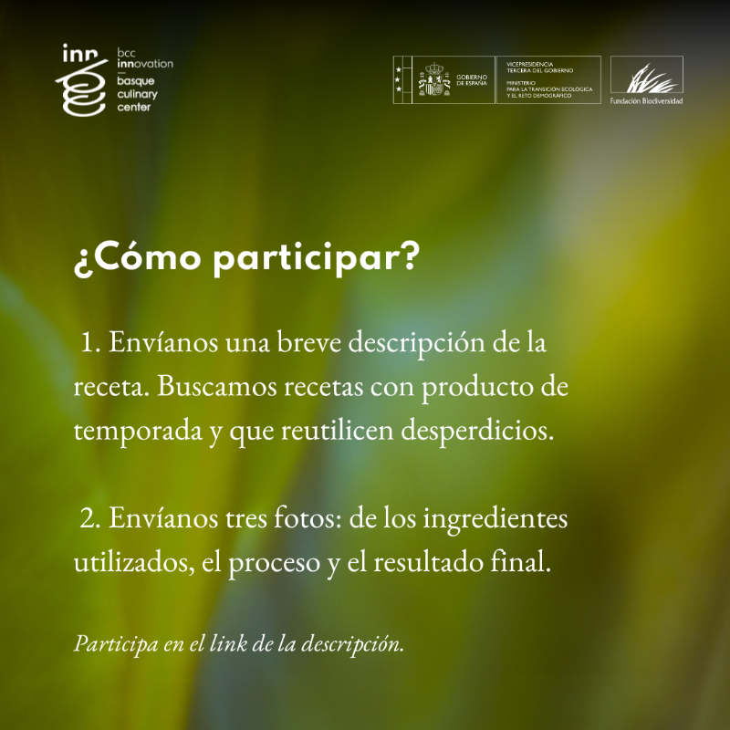 FBiodiversidad's tweet photo. Mañana finaliza el plazo para participar en el Concurso Gastronómico para buscar la mejor receta tradicional y sostenible que organiza @bculinary.
🏆 Gana un curso #BCCCulinaryClub.
¡Anímate a participar y sé parte del cambio!