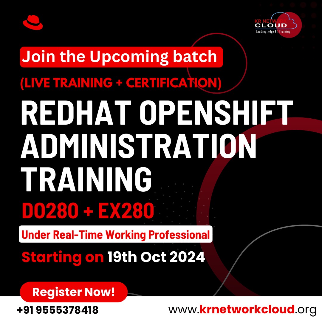 KRNetworkCloud1's tweet image. THIS WEEKEND, Our Red Hat OpenShift Administration Training is designed to equip you with in-demand skills in container orchestration and OpenShift environments.
#RedHat #OpenShiftTraining #DO280 #EX280 #CloudComputing #Kubernetes #ITTraining #CareerUpgrade #TechSkills #OpenShift