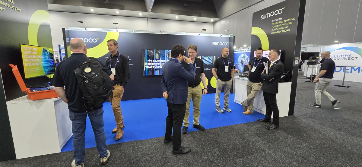 SimocoWS's tweet image. Thank you to everyone who stopped by our stand at Comms Connect Melbourne exhibition .

🌟 The journey doesn’t end here! This October, we’re launching our Future World Tour!

Register here  👉 bit.ly/47YN70A

#AdaptiveCommunications #Simoco