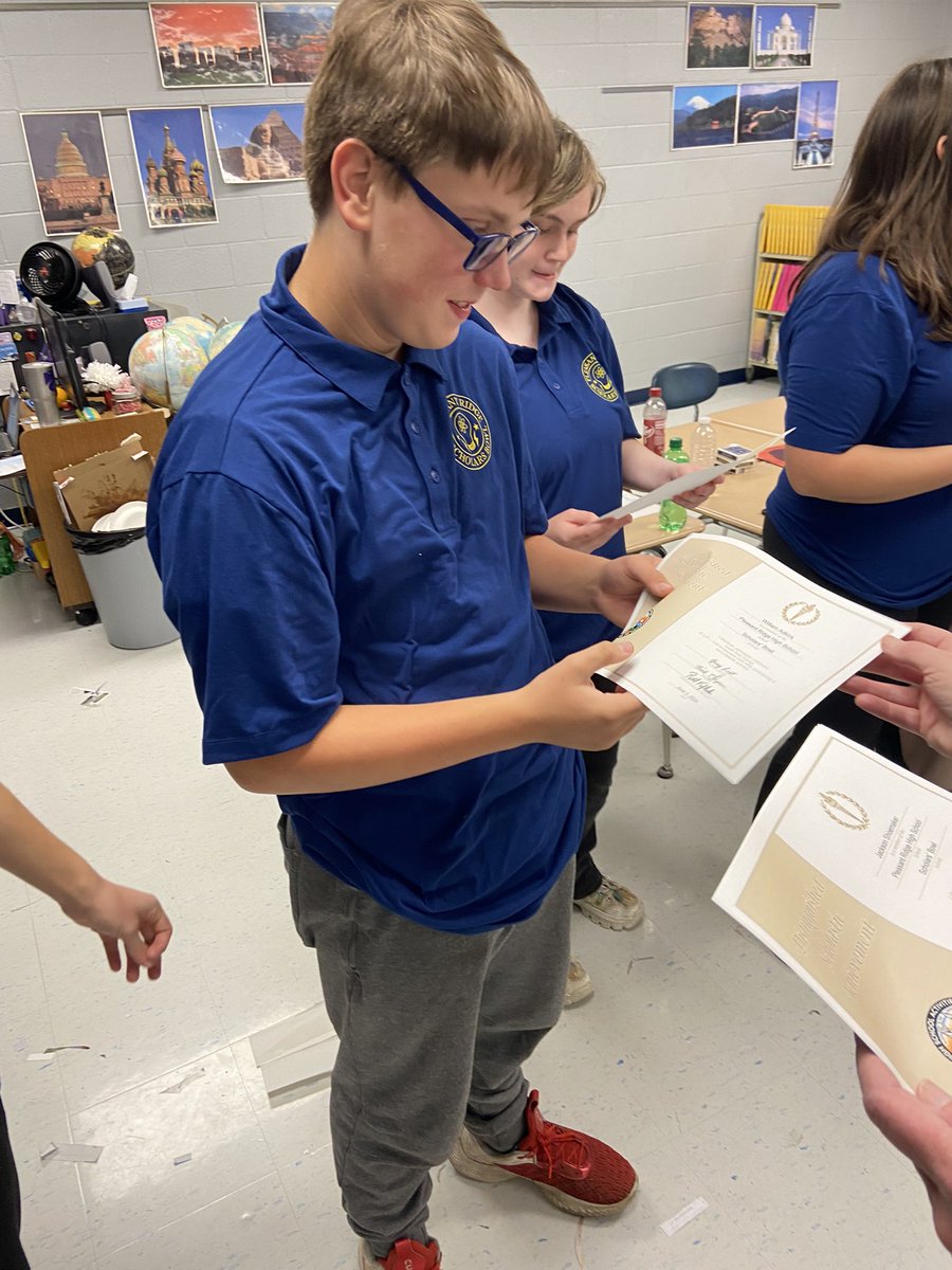 PRHS Scholars Bowl Team Members from 2023-2024 received KSHSAA awards for Distinguished Academic Achievement for having a team GPA of  3.25-4.00. Congratulations! Ram Nation is PRoud of you! <a href="/USD449/">USD #449</a>