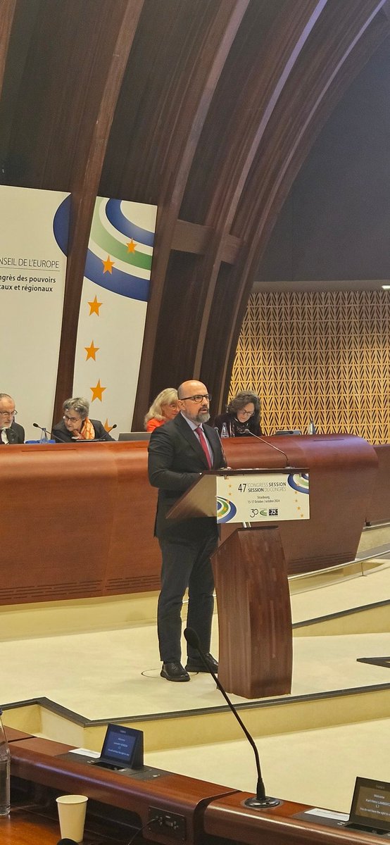 nalas_eu's tweet photo. #NALAS Director at the closing of 4️⃣7️⃣ session of @COECongress:

For SEE countries, it is crucial that EU accession process remains paired with strong decentralization reforms. Congress, @CCRECEMR and NALAS must jointly engage with EU to ensure that LGs are meaningfully involved. https://t.co/QsXBlMHeyR