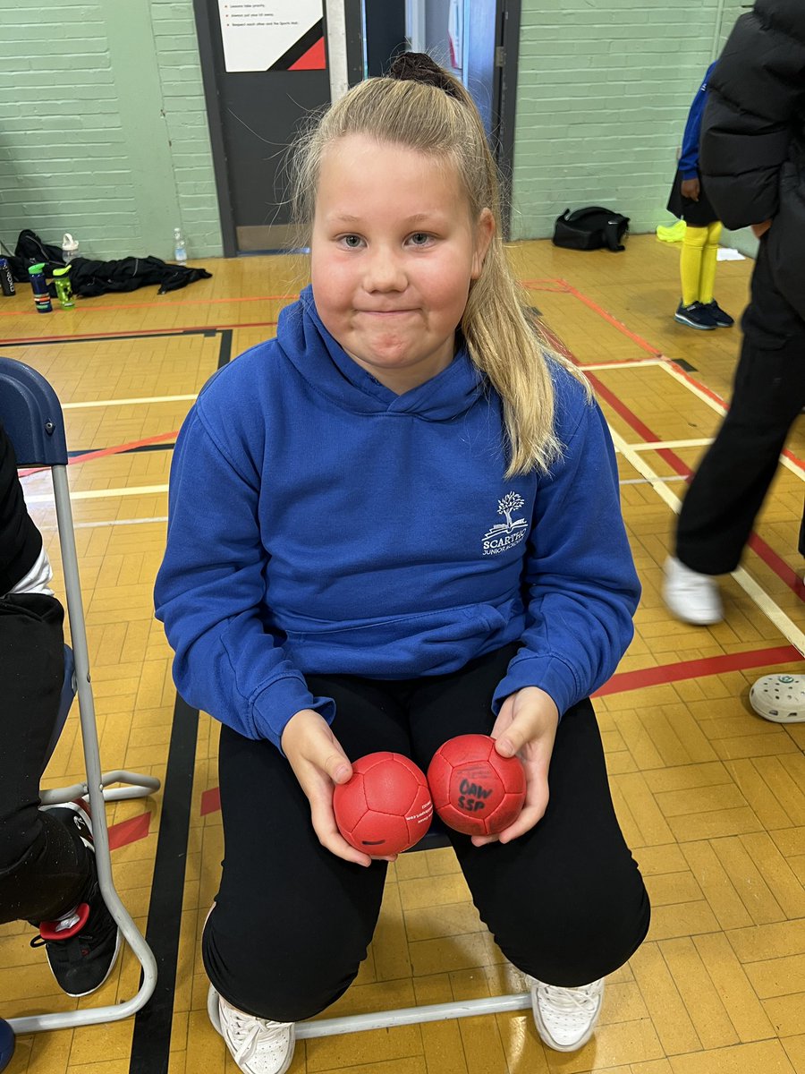 MissWalkerSJA's tweet photo. Ready for boccia this morning  🔴🏐🔵
Joint 1st! Well done!!

@NELINCSSSP @ScarthoJ https://t.co/ycgiULmnjh