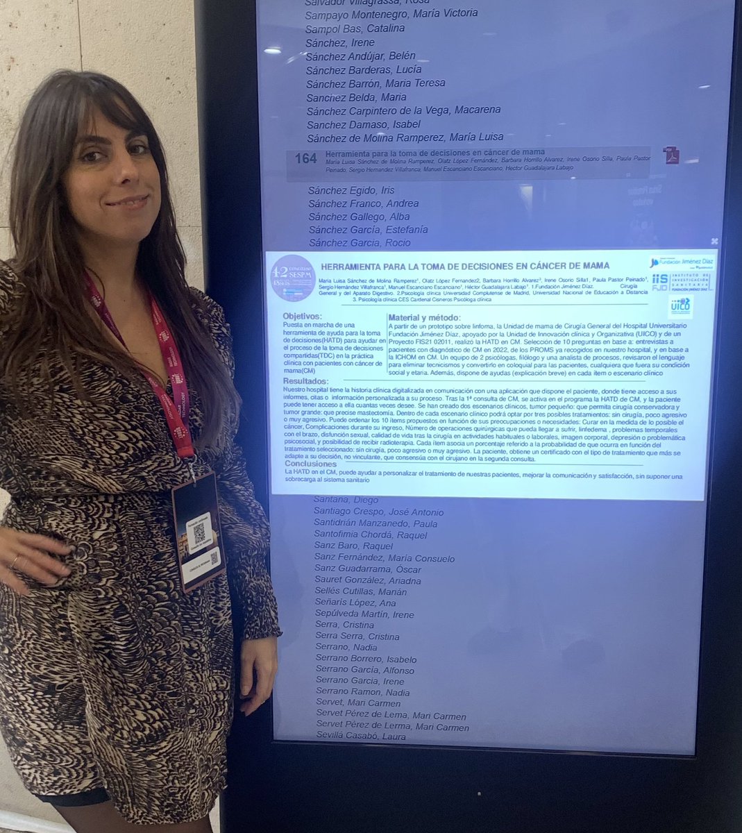 Marilu (@marilusdmr) on Twitter photo Llevando nuestros avances en las decisiones compartidas en el cáncer de mama al congreso <a href="/sespm/">SESPM</a> <a href="/h_guadalajara/">Hector Guadalajara</a> <a href="/GarciaOlmoD/">Damian Garcia-Olmo, Professor of Surgery</a> <a href="/paulapastorp/">Paula Pastor</a> <a href="/IreneOS84/">Irene</a> <a href="/sjhdezvillaf/">Sergio Hernández Villafranca</a> <a href="/Olatz_PhD/">Dr Olatz Lopez-Fernandez, Researcher</a> <a href="/VillarejoCampos/">pedro villarejo campos</a> <a href="/UICOquironsalud/">UICO</a> <a href="/Hospital_FJD/">Fundación Jiménez Díaz</a> <a href="/fjimenezdiaz/">FundacionJiménezDíaz</a> #42sespm Llevando nuestros avances en las decisiones compartidas en el cáncer de mama al congreso <a href="/sespm/">SESPM</a> <a href="/h_guadalajara/">Hector Guadalajara</a> <a href="/GarciaOlmoD/">Damian Garcia-Olmo, Professor of Surgery</a> <a href="/paulapastorp/">Paula Pastor</a> <a href="/IreneOS84/">Irene</a> <a href="/sjhdezvillaf/">Sergio Hernández Villafranca</a> <a href="/Olatz_PhD/">Dr Olatz Lopez-Fernandez, Researcher</a> <a href="/VillarejoCampos/">pedro villarejo campos</a> <a href="/UICOquironsalud/">UICO</a> <a href="/Hospital_FJD/">Fundación Jiménez Díaz</a> <a href="/fjimenezdiaz/">FundacionJiménezDíaz</a> #42sespm