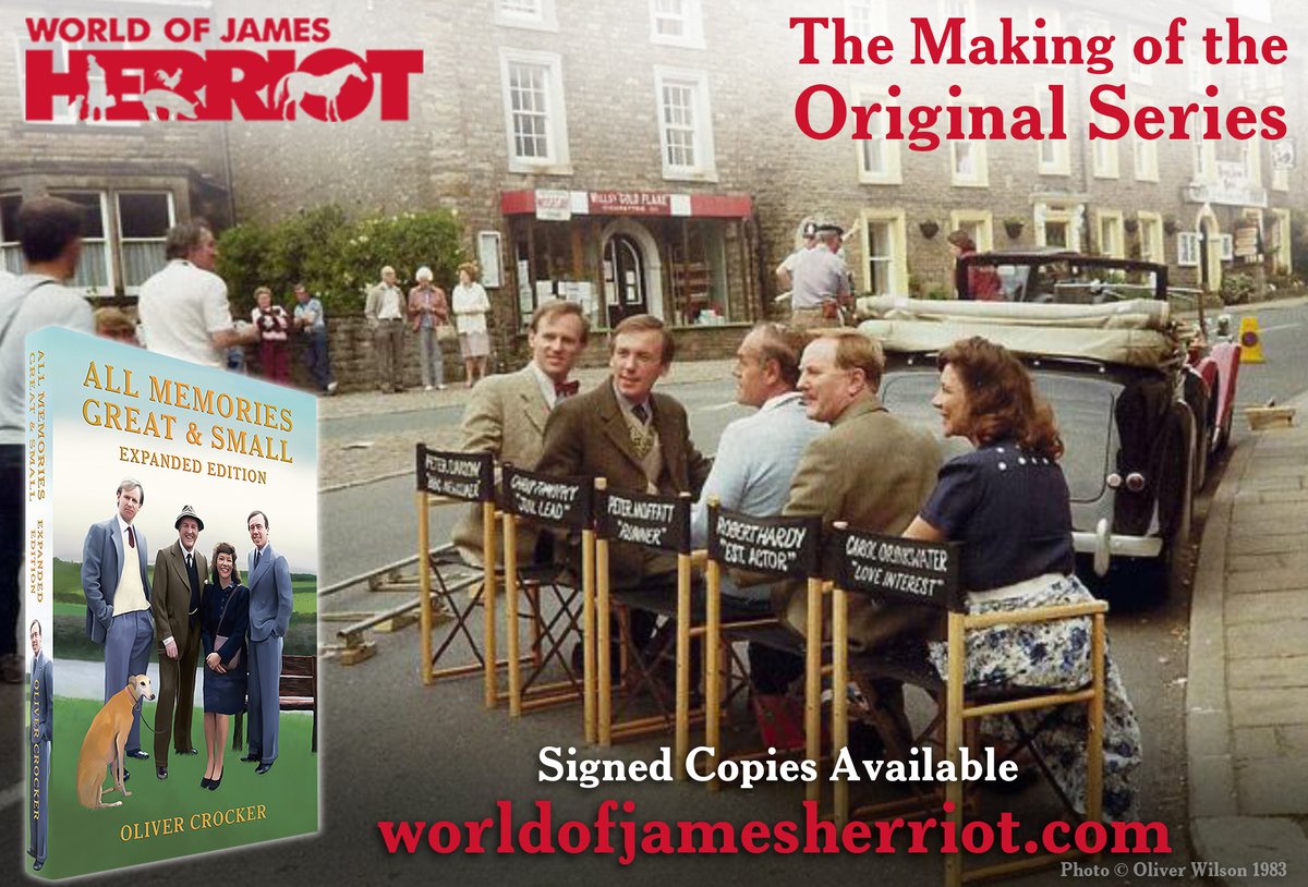 olivercrocker's tweet image. BBC4 are celebrating #AllCreaturesGreatAndSmall tonight with documentaries &amp;amp; classic episodes.
I was honoured to write the guidebook to the original series, featuring interviews with 75 cast &amp;amp; crew, locations &amp;amp; photos.
Signed copies available @jamesherriot worldofjamesherriot.com/product/all-me…