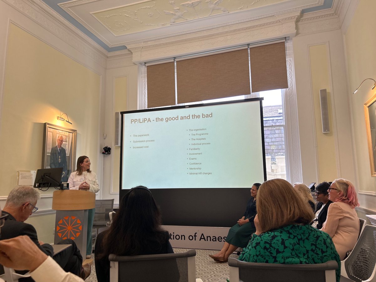 Sarah Thornton (@drmumsjt) on Twitter photo Phillippa Borra and Chandana Rao talk about LiPA London integrated programme Anaesthesia. #SASWeek24 <a href="/RCoANews/">Royal College of Anaesthetists</a> <a href="/Assoc_Anaes/">Association of Anaesthetists</a> 
Many benefits 
Continuity of mentorship, Personal bespoke approach to training outside of traditional NTNs.
More UK doctors than IMG recruited! Phillippa Borra and Chandana Rao talk about LiPA London integrated programme Anaesthesia. #SASWeek24 <a href="/RCoANews/">Royal College of Anaesthetists</a> <a href="/Assoc_Anaes/">Association of Anaesthetists</a> 
Many benefits 
Continuity of mentorship, Personal bespoke approach to training outside of traditional NTNs.
More UK doctors than IMG recruited!