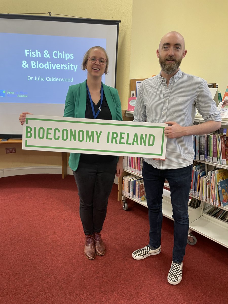 OranmoreLibrary's tweet photo. This week is Bioeconomy Ireland Week &amp; we had Dr. Julia Calderwood from the Marine Institute give a talk this morning on Fish &amp; Chips &amp; Biodiversity to TY students from Calasanctius College.

#IrishBioeconomyWeek #GalwayLibraries100
@MarineInst  @LibrariesGalway @MarineBEACON_EU https://t.co/ghI6Wmgh2u