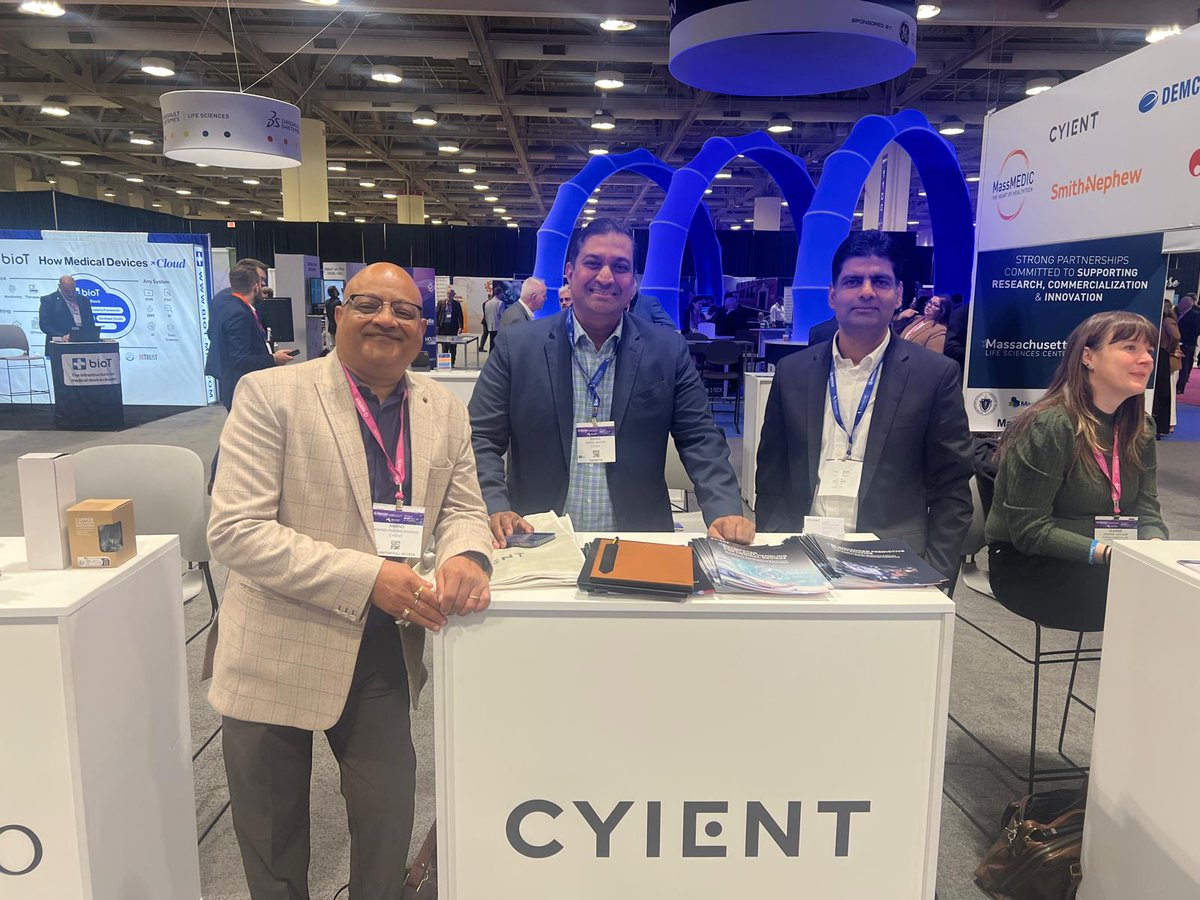 Cyient's tweet image. What an amazing day at the MedTech Conference! If you&apos;re here, stop by booth #818 to see how our solutions leverage intelligent automation for innovative medical devices and digital healthcare. We can’t wait to meet you! cyient.com/healthcare-lif…

#MedTechConference #Cyient