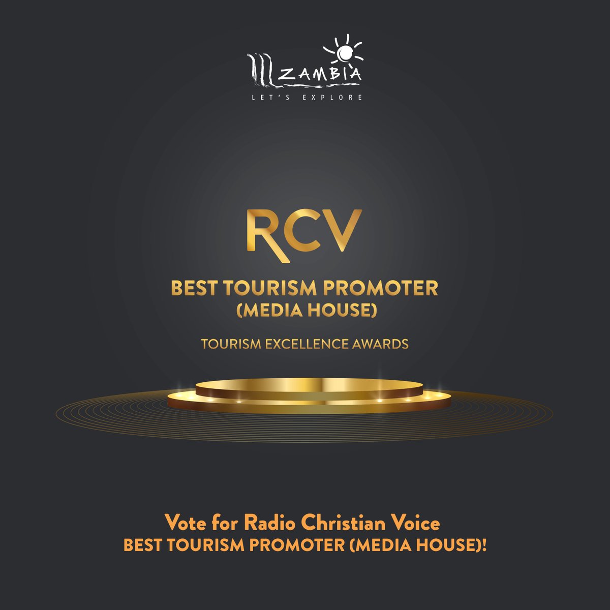 rcvzambia's tweet photo. We're incredibly honored to be nominated for the prestigious Tourism Excellence Awards in the category of BEST TOURISM PROMOTER (MEDIA HOUSE)!

Vote for us by clicking the link : https://t.co/XUvjzs2Tqm https://t.co/wYBwYw2wb5