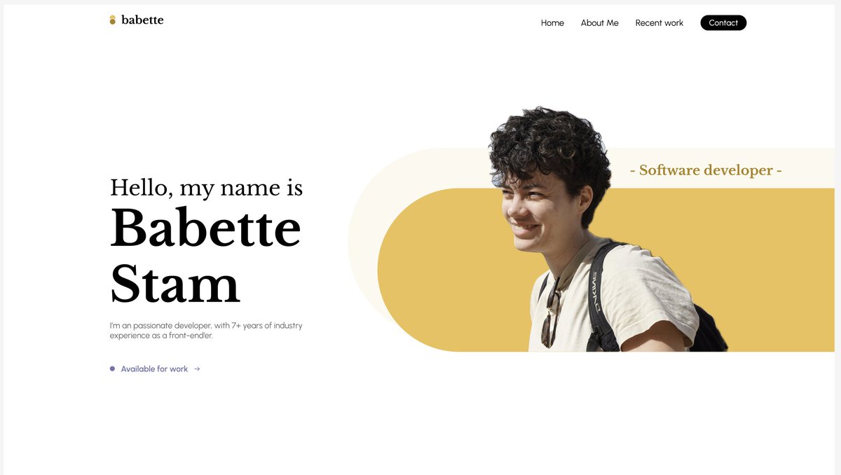 babs_codes's tweet photo. Started with my new portfolio design, excited for a new look. What you all think? https://t.co/Wzp13jbJQ1