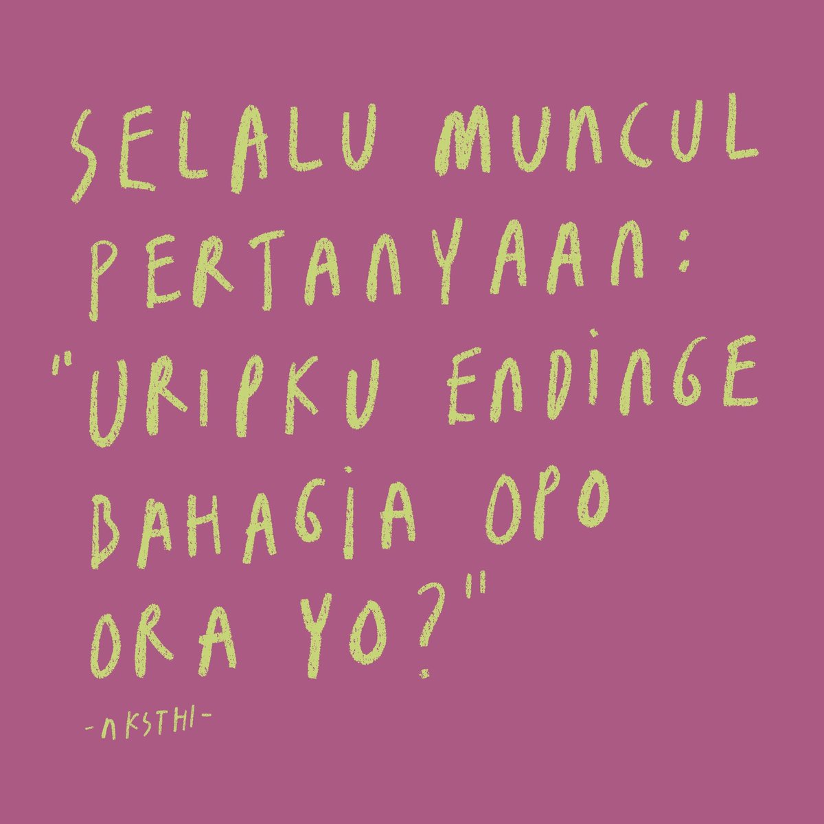 nksthi's tweet photo. Opo malah bahagia banget yo? 🙂 https://t.co/xJ6P0XApBt