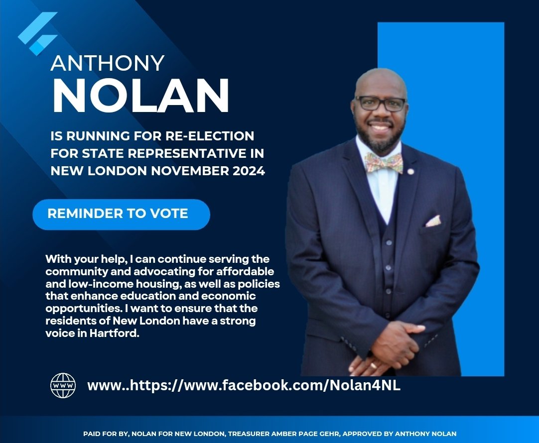 Every decision made in regards to housing, education, public safety &amp; seniors—impacts your community. By voting, you're not just participating, you're shaping the future of New London. Your vote is your voice &amp; it matters now more than ever. #Nolan4nl
 #NewLondon #YourVoteCounts
