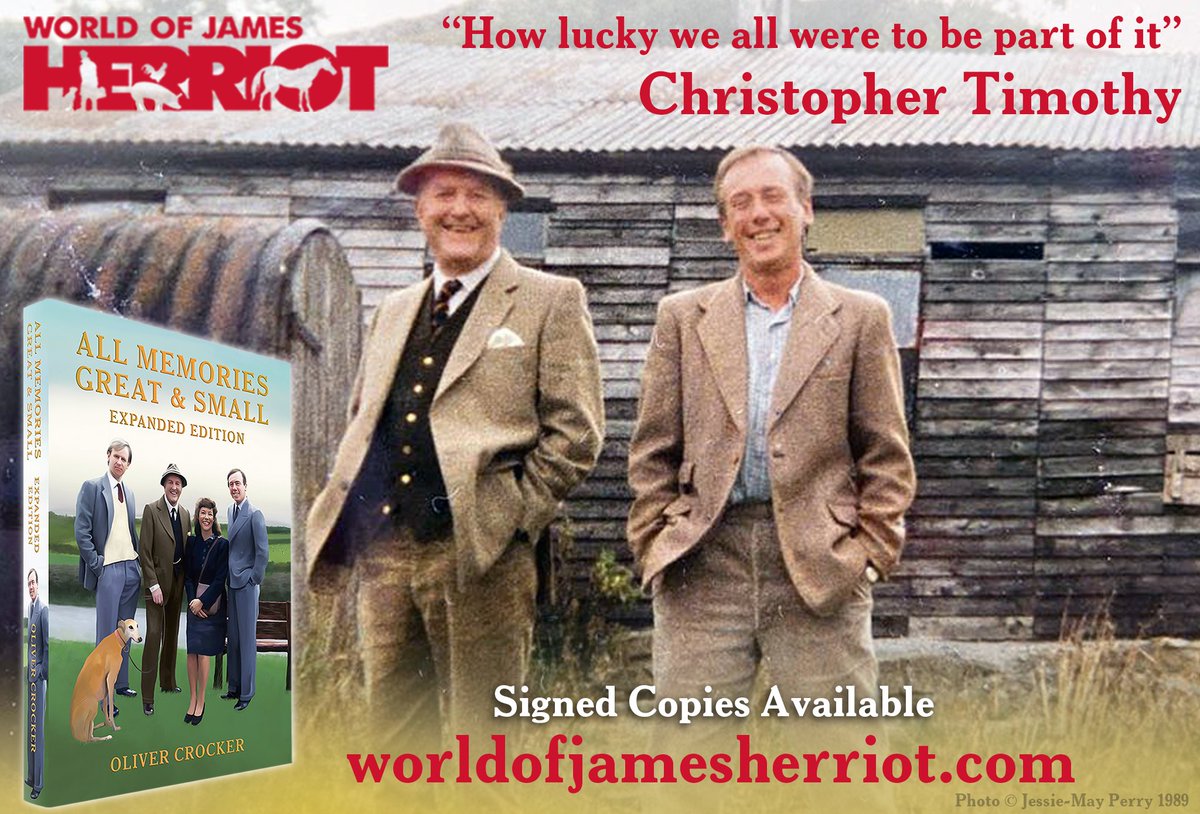 olivercrocker's tweet image. I feel lucky to have interviewed 75 cast and crew about the making of #AllCreaturesGreatAndSmall inc. Christopher Timothy, Peter Davison, Carol Drinkwater and the late great Robert Hardy: brilliant actors and kind people 🙏 Signed copies available @jamesherriot 🐮🐖🐑🐩🐈‍⬛🐴🦊🐂