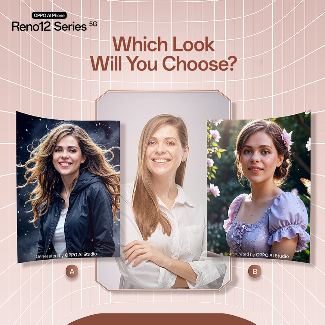 OPPOArabia's tweet photo. Two stunning looks, one powerful tool! ✨ Which one stands out to you? Drop your pick below ⬇️ and let your creativity shine! #OPPOAIStudio

➡️ https://t.co/ArBKOhefJl https://t.co/Q1czlALd58