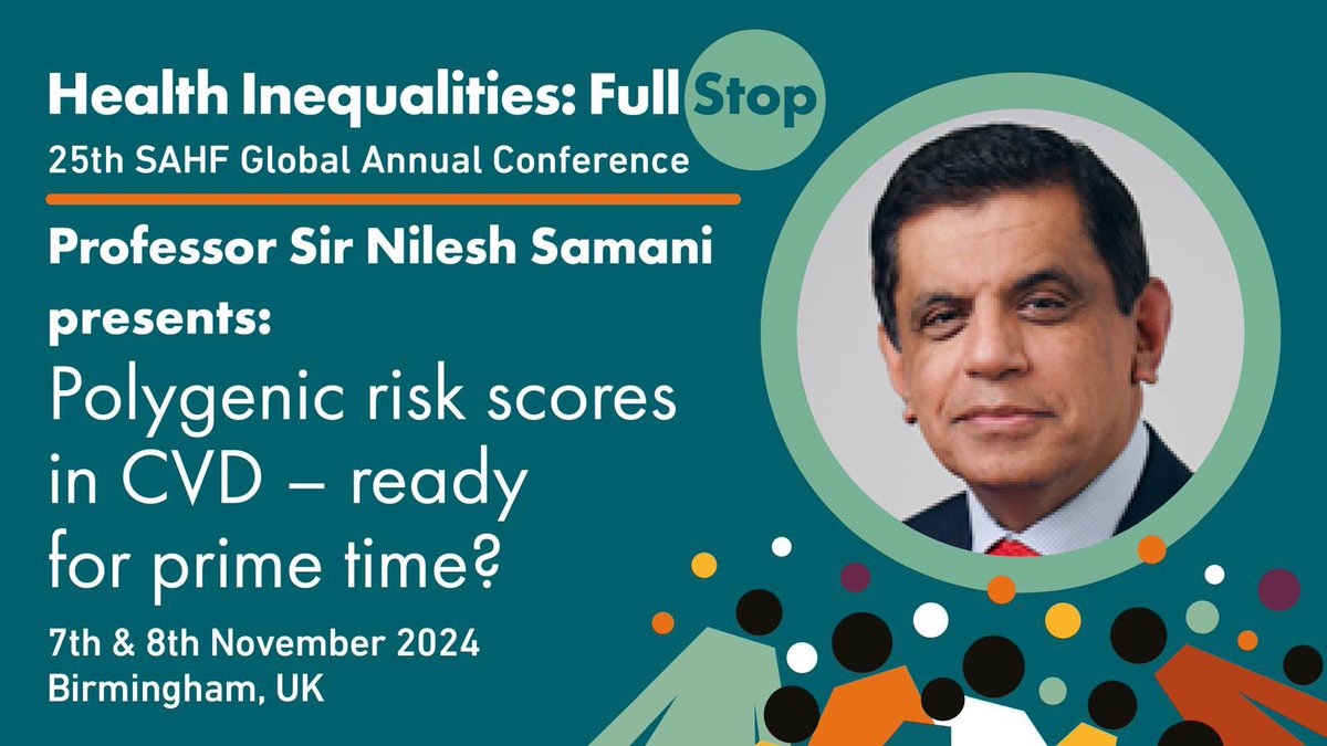 Register to hear Prof Sir Nilesh Samani discuss the limitations of current clinical risk scores for cardiovascular disease and explore if polygenic risk scores can improve risk prediction. Don’t miss the latest findings in genetic CVD research!  tinyurl.com/4nb2hhzz