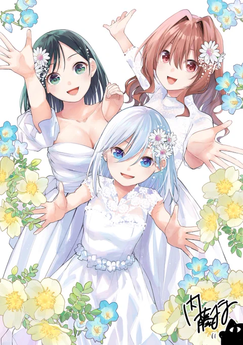 #甘神さんちの縁結び白いドレスの三姉妹が表紙の単行本第17巻   本日、10月17日発売です!アニメと一緒に原作もよろしくお願いしますー!   