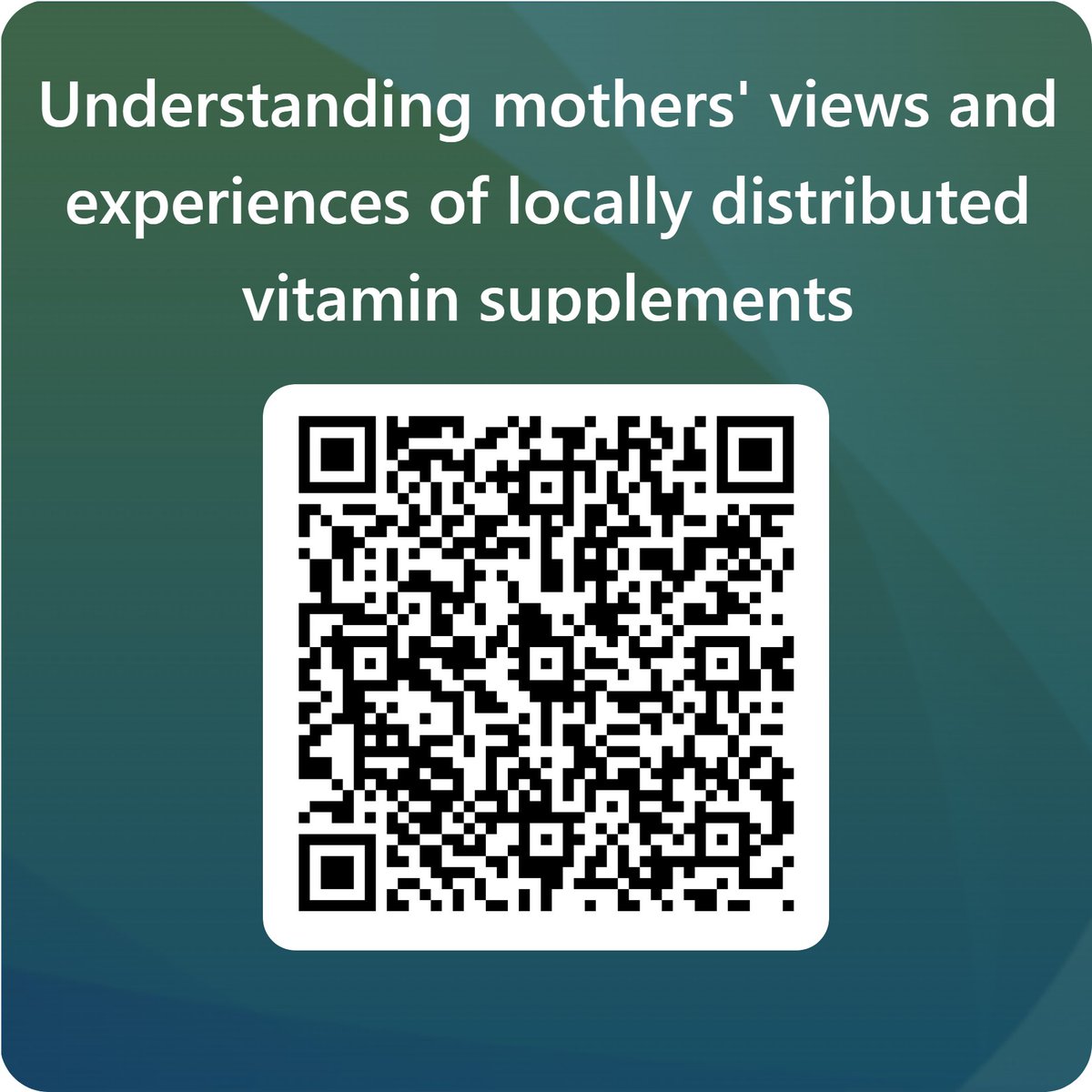 NHS Ayrshire &amp; Arran's Health Improvement team are undertaking a survey to understand mother's experiences of receiving vitamin D supplements for children under 3 and those who are breastfeeding. 

Survey open until Friday 15th November 2024

forms.office.com/e/zN3jjAdQSh