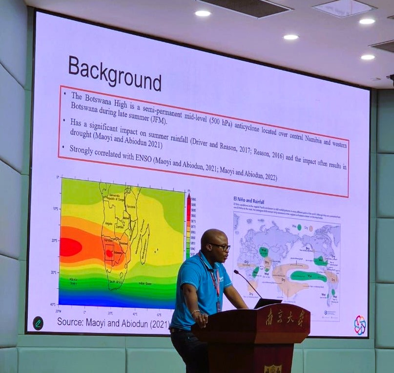 SAPRIN’s Dr Linda Maoyi presented on, “Links between the Botswana High &amp; drought modes over southern Africa,” at the International Commission on Dynamical Meteorology workshop in Nanjing, China. The focus is on “Linking Weather &amp; Climate Dynamics across Scales.”
<a href="/MRCza/">SAMRC</a> @dsigovza