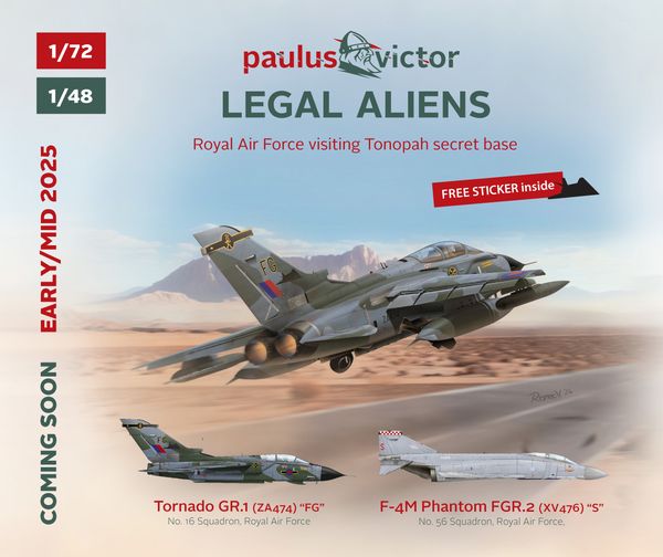 PaulusVictorCom's tweet photo. Well, it's time for something new...
PaulusVictor - Legal Aliens
Coming soon - 2025

https://t.co/QCtenbosmQ

#tornado #RAF #REDFLAG #F4phantom #paulusvictor #decals #148scale #172scale https://t.co/VoP6g0wwLz