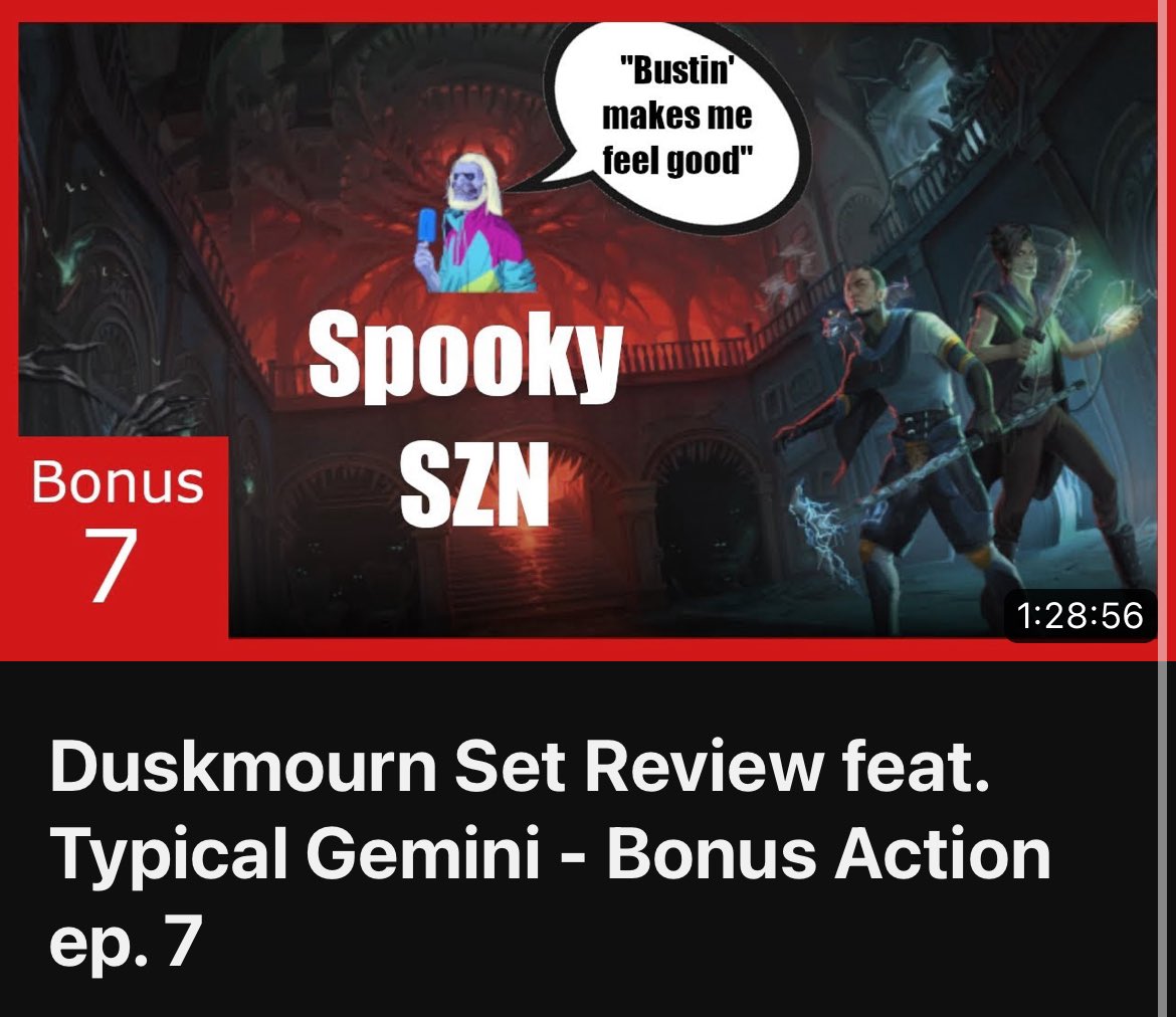 ManaDorksMagic's tweet photo. Duskmourn is so good that @TypicalGeminiTT is BUSTIN https://t.co/CaPh3NPE0X