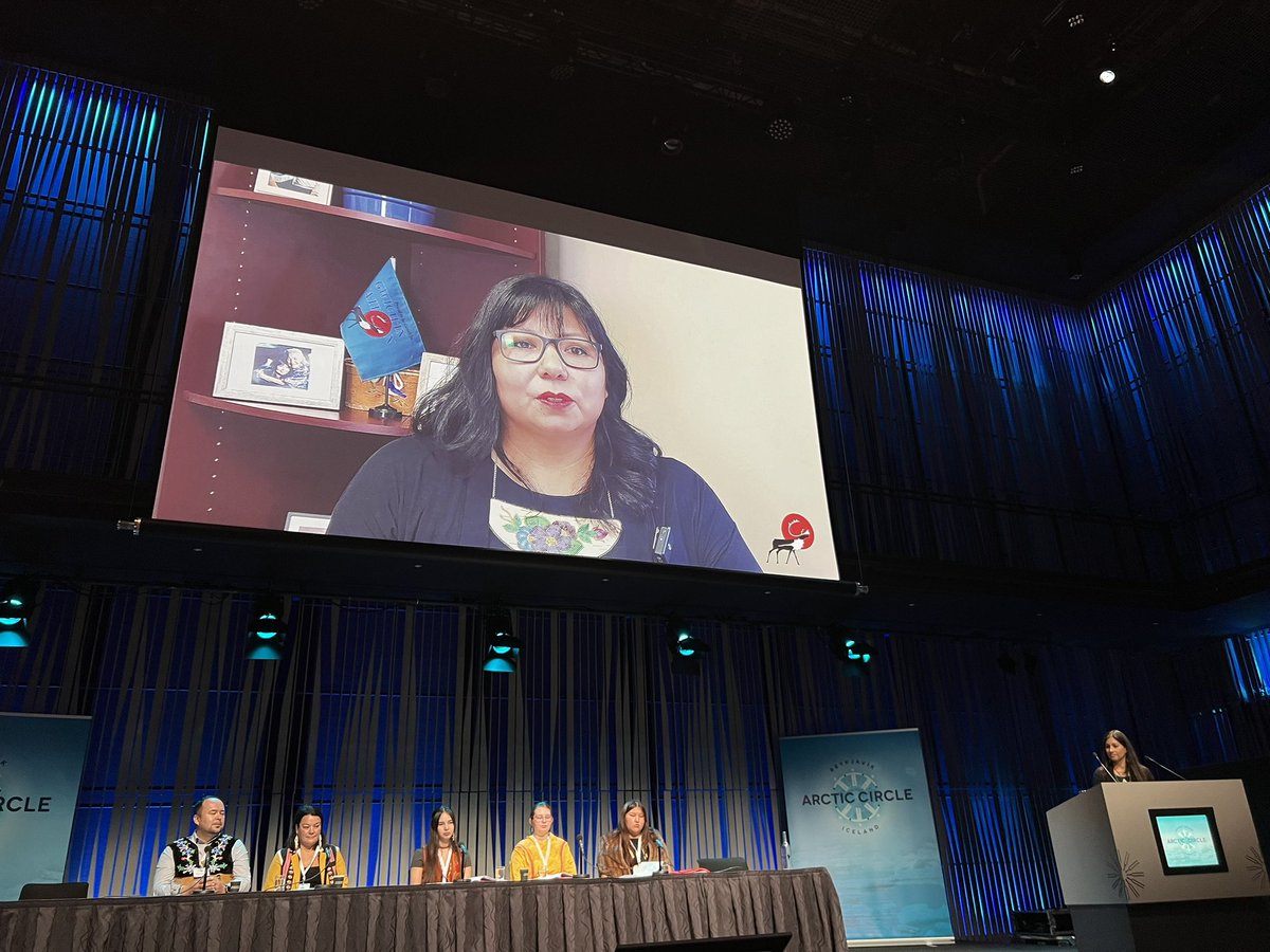 ArcticDaazhraii's tweet image. “We will act with one mind and to make things right.” Gwich’in Nation continues to assert our sovereignty Internationally @ArcticCouncil @GwichinCouncil #IndigenousValues #ProtecttheArcticRefuge #ProtectourSalmon