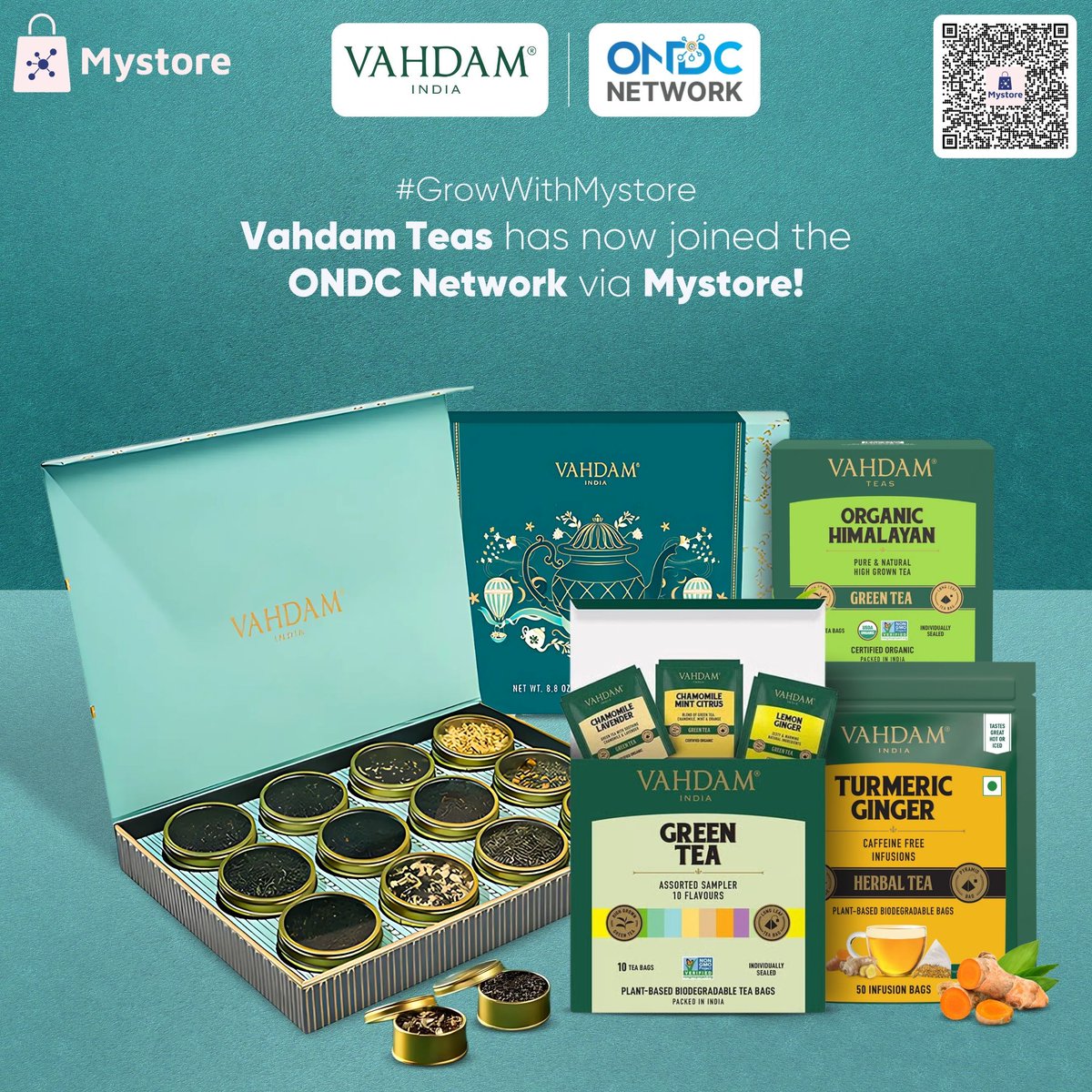 mystoreforindia's tweet image. ☕✨Great News for Tea Lovers! ✨☕

Vahdam Teas is now on the ONDC Network via Mystore! 🎉🛒

From Masala Chai and herbal teas to refreshing green tea blends, explore premium blends at unbeatable prices! 🍃☕

Shop now! buff.ly/3Yqv14u 

#GrowWithMystore #Mystore