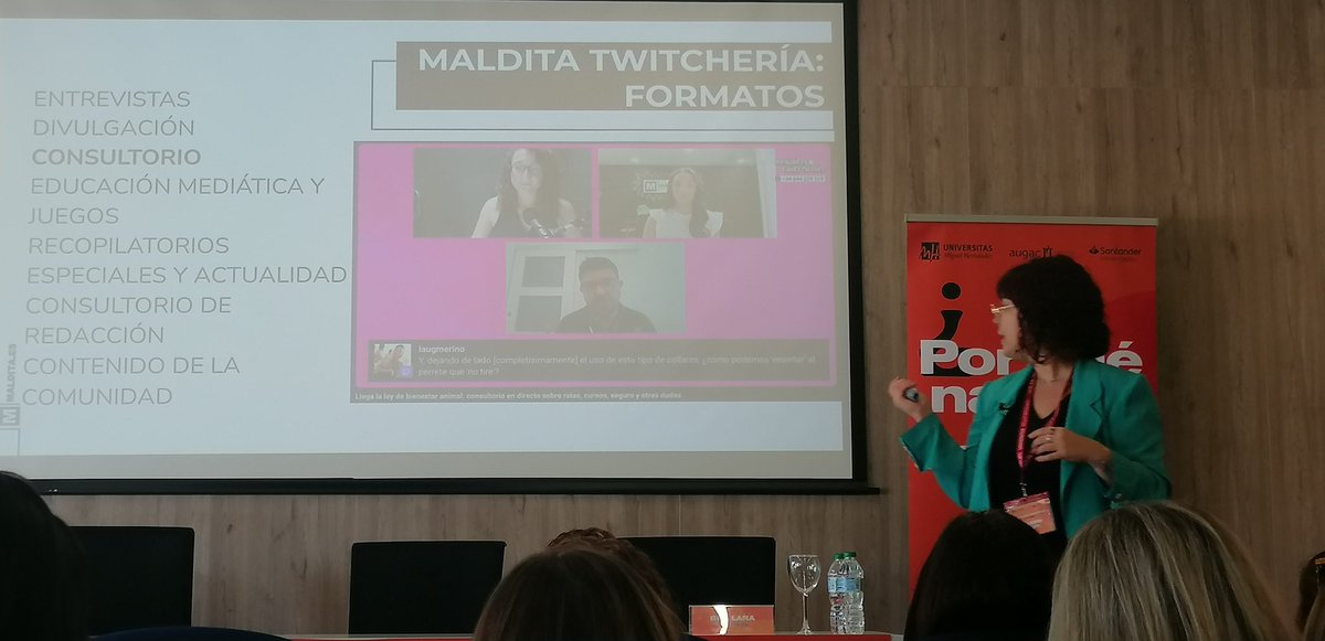 MarinaLimi's tweet photo. @bealarap de @maldita nos cuenta en #AugacElche2024 @augac cómo usan la plataforma Twitch y porqué es útil para sus objetivos. https://t.co/8hHDvj2DWb