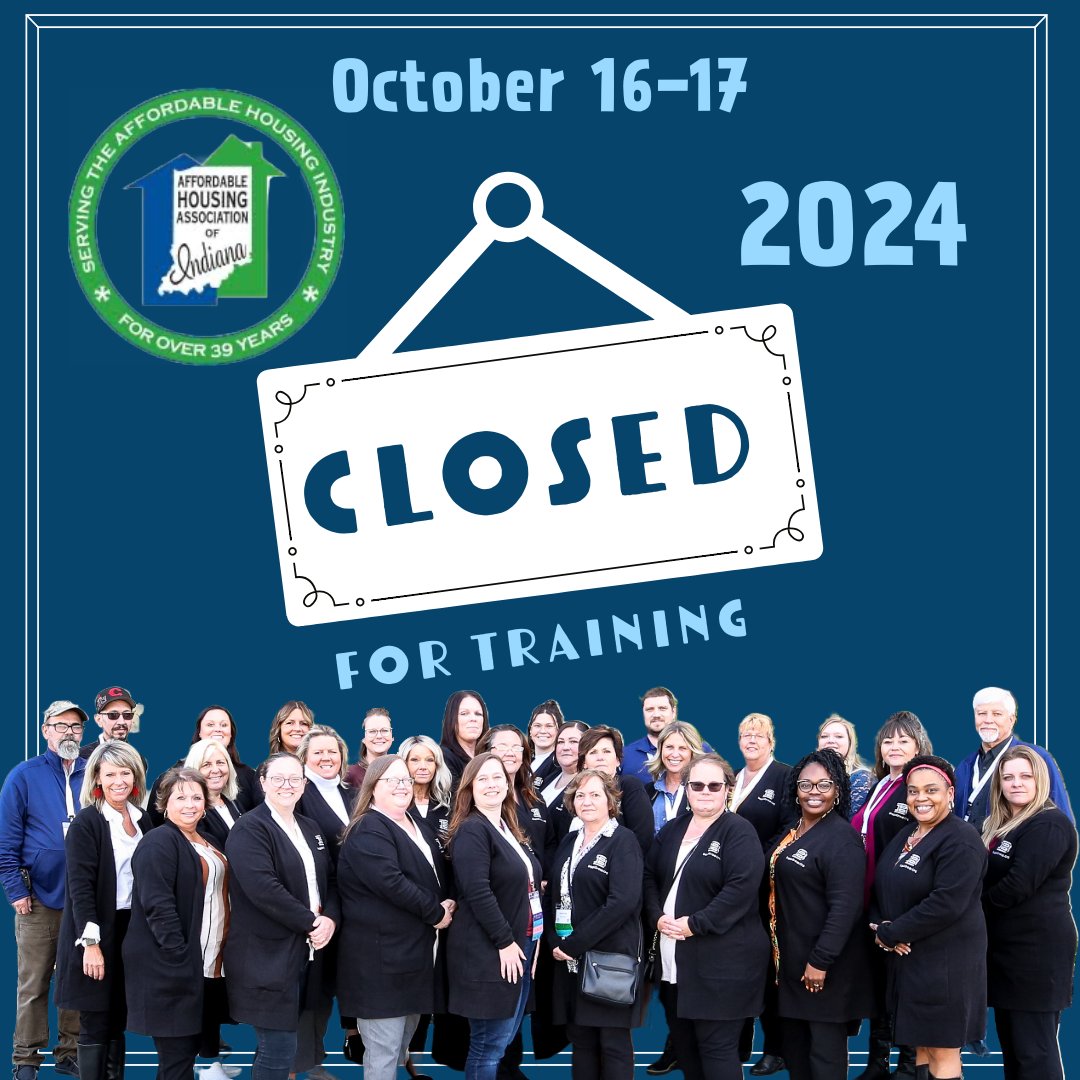 biggsPM's tweet photo. The #biggscrew is away at the Affordable Housing Association of Indiana annual conference.  Please excuse us while we are away.  
We’d like to thank our maintenance teams for continuing to serve our communities.  Regular hours resume after today. https://t.co/rtDM9Tlyhf