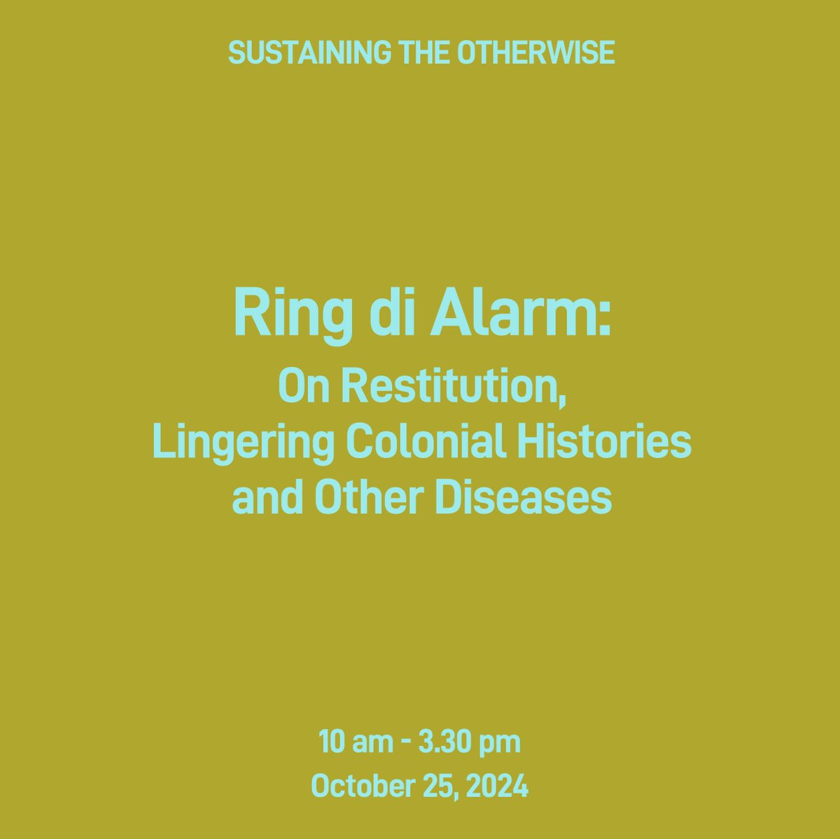 How can #Restitution address both historical and present injustices?

At this public event by <a href="/RCMC_NL/">RCMC - Research Center for Material Culture</a> on Oct 25 at <a href="/WM_Leiden/">Wereldmuseum Leiden (voorheen Museum Volkenkunde)</a> speakers explore themes such as Memory Work, Unmapped Archives, and The Politics of Restitution.

<a href="/CADSLeiden/">CADS Leiden</a> <a href="/WM_Leiden/">Wereldmuseum Leiden (voorheen Museum Volkenkunde)</a>
materialculture.nl/en/events/ring…