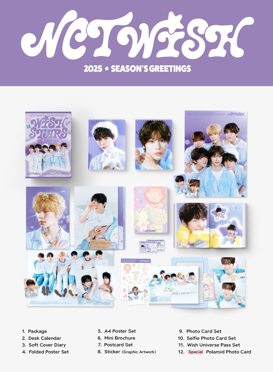 GO_ENCIT's tweet photo. WTS SHARING SEASON GREETINGS 2025 NCT WISH

Outbox 40k
Desk calendar 60k
Folded Poster 20k
Mini Brosur 20k
Random Polaroid 50k
Envelope + Bookmark Universe Pass15k
Sakuya 115k
Riku 110k
Jaehee 105k

✅ EMS + Tax (est 1.7kg)
❌ Packing INA

SG25 SION RYO YUSHI https://t.co/NwUY4RBAN7