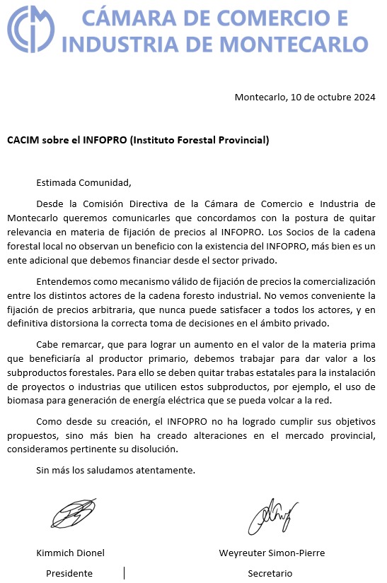 CEMISIONES's tweet photo. 📍 Socializamos la solicitud expresa de #cámaras integrantes de la CEM e insistimos con los espacios de #diálogo abiertos y accesibles para todos los integrantes de la actividad #forestoindustrial de nuestra provincia. https://t.co/L3BuvayuN5