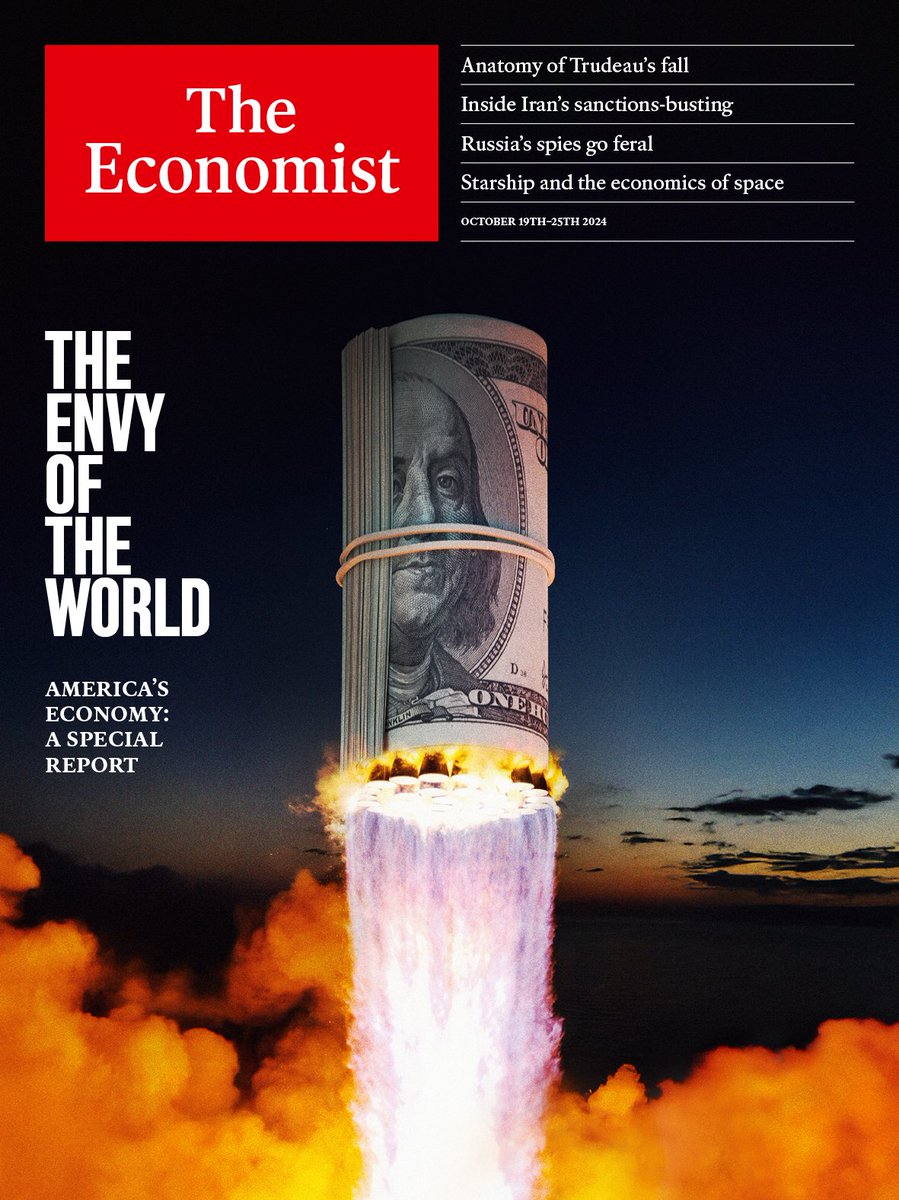 TheEconomist's tweet photo. America’s economy has had an extraordinary run. Will politics bring it back to Earth? https://t.co/p1bl1H5JuQ https://t.co/HPMEIR2kvS