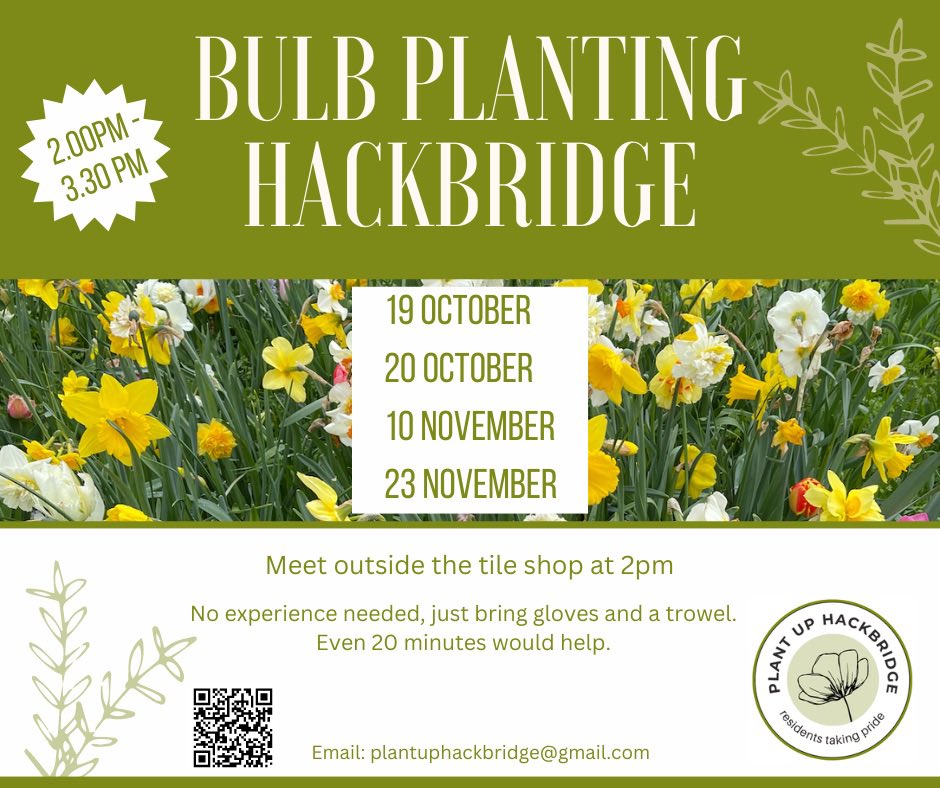 HackbridgeNDG's tweet image. Come and join us planting bulbs this weekend.  #plantuphackbridge #Hackbridge