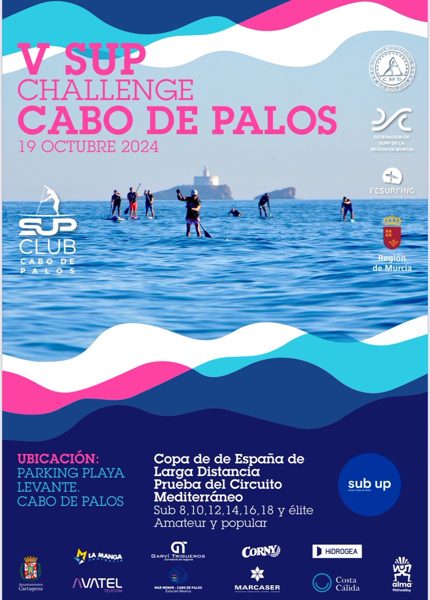 MangaConsorcio's tweet photo. 🏄♂️ ¡Llega el V SUP Challenge Cabo de Palos! 🌊
📅 19 de octubre de 2024
📍 Ubicación: Parking Playa Levante, Cabo de Palos.
Prepárate para una emocionante jornada en la Copa de España de Larga Distancia y prueba del Circuito Mediterráneo 🏆🏄♂️
#SUPChallenge #CaboDePalos https://t.co/xdjfOFJlOT