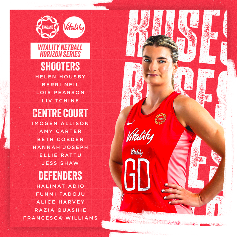 EnglandNetball's tweet photo. 🌅 @Vitality_UK Netball Horizon Series 
💥 FAST5 Netball World Series 
🏴󠁧󠁢󠁥󠁮󠁧󠁿 England A behind-closed-doors fixtures 

The squads are locked in for a bumper November of international action 💪 

Tap below for all the details of who's competing in what and when ⬇️