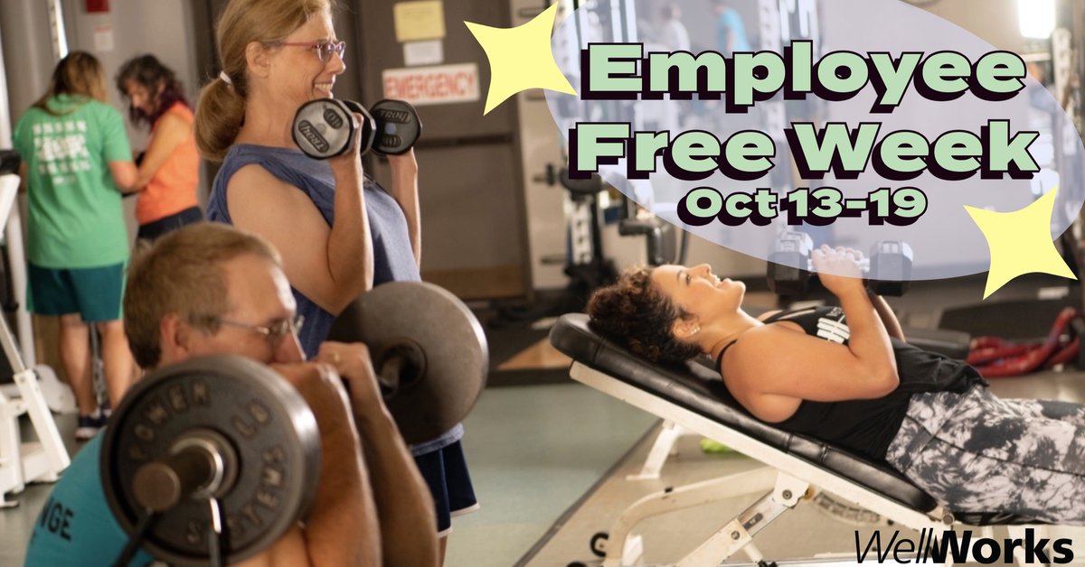 It's Employee Free Week at WellWorks! Current Ohio University employees who are not currently members are invited to take advantage of a 1-week trial membership. Come check us out!
Details at: ohio.edu/wellworks/empl…
