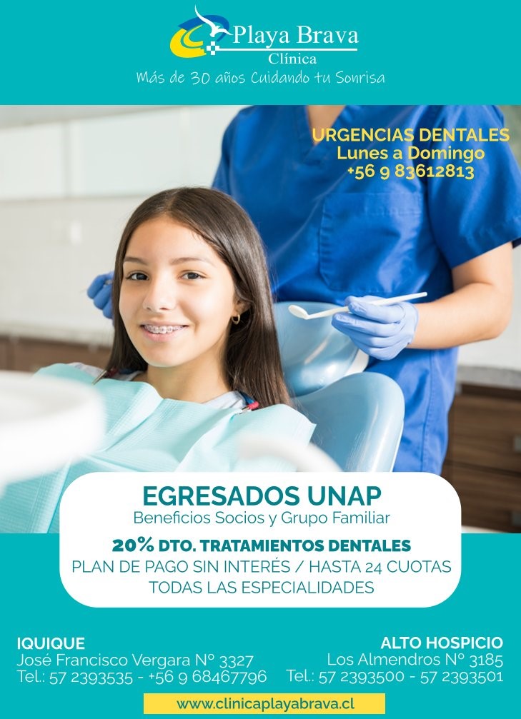 ProfesionalUNAP's tweet photo. Atención, #ProfesionalesUNAP
Presentando su credencial que acredite que son titulad@s de la #UNAP, podrán obtener descuentos en tratamientos dentales en #Clinica Clínica Playa Brava https://t.co/l0j7MQEuFS