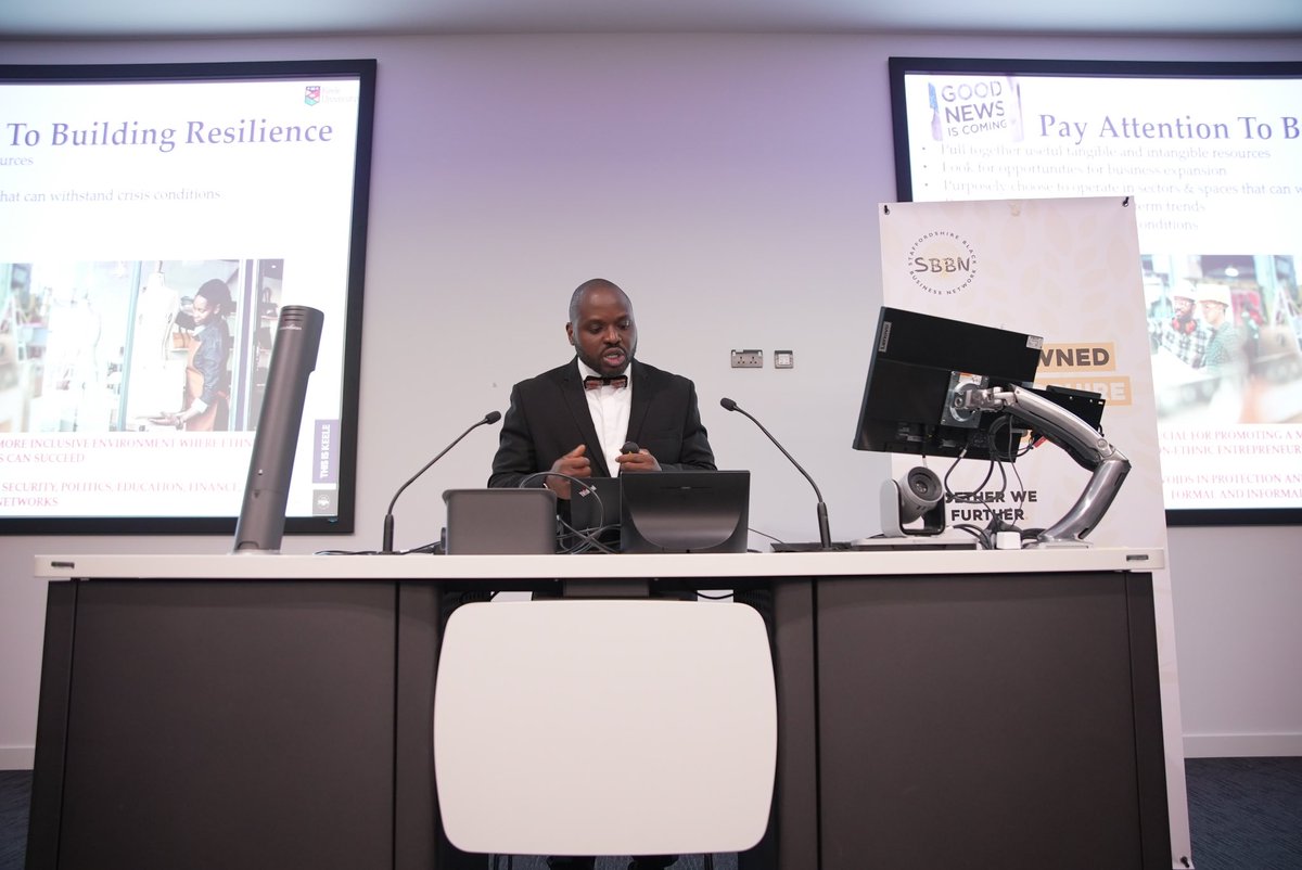 ToluOlarewaju's tweet photo. As President of Staffordshire Black Business Network, it was good to partner with @KeeleUniversity &amp; @StaffsChambers to come together to recognise &amp; celebrate the contributions of #Black #Business #Directors &amp; #CEOs to our region and economy #BusinessResearch #BusinessResilience https://t.co/0S0hg6a6R0
