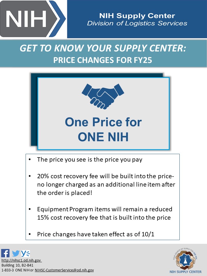NIHSupplyCenter's tweet photo. Get to know about our new price changes! https://t.co/zEPr430JqC