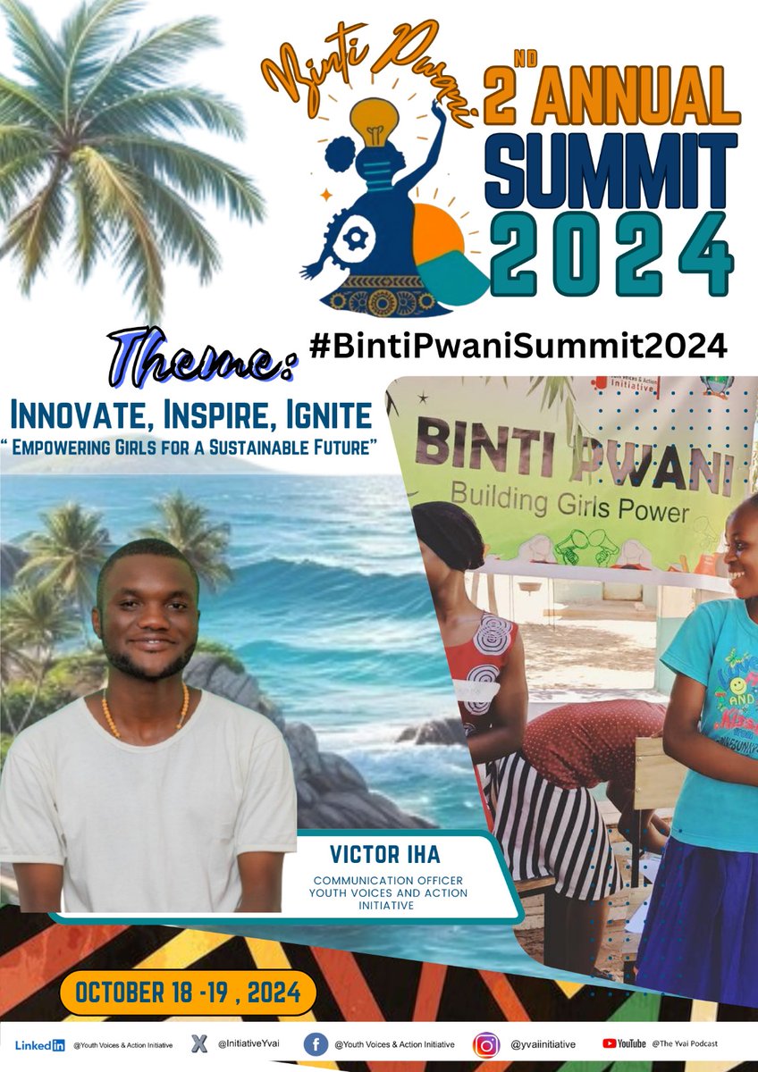 Yvai_org's tweet photo. Young voices are essential to girls and women’s empowerment, driving innovation and change for a brighter future.

#BintiPwaniSummit2024 #YouthEmpowerment #WomenLeadership #InspiringChange https://t.co/QhrUWhAPDP