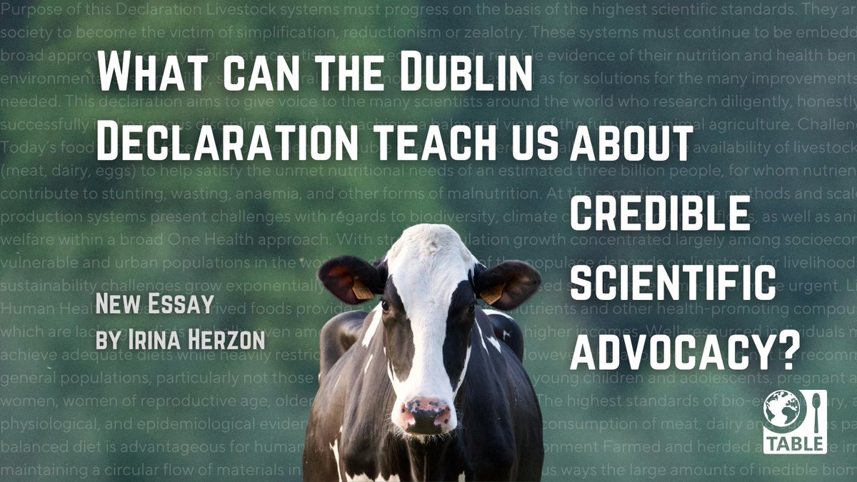 In the face of lots of advocacy around #COP29, it's worth discussing what good scientific advocacy does, &amp; doesn't, look like.

In an essay, @herzon_irina presents the Dublin Declaration as an example of flawed scientific advocacy that should make us wary:
tabledebates.org/blog/what-can-…