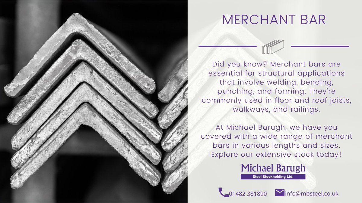Merchant bar steel offers versatile solutions for construction and manufacturing, providing strength and reliability in structural applications. Get your merchant bar steel from us for the highest quality materials, perfect for all your projects! #SteelIndustry  #Welovewhatwedo